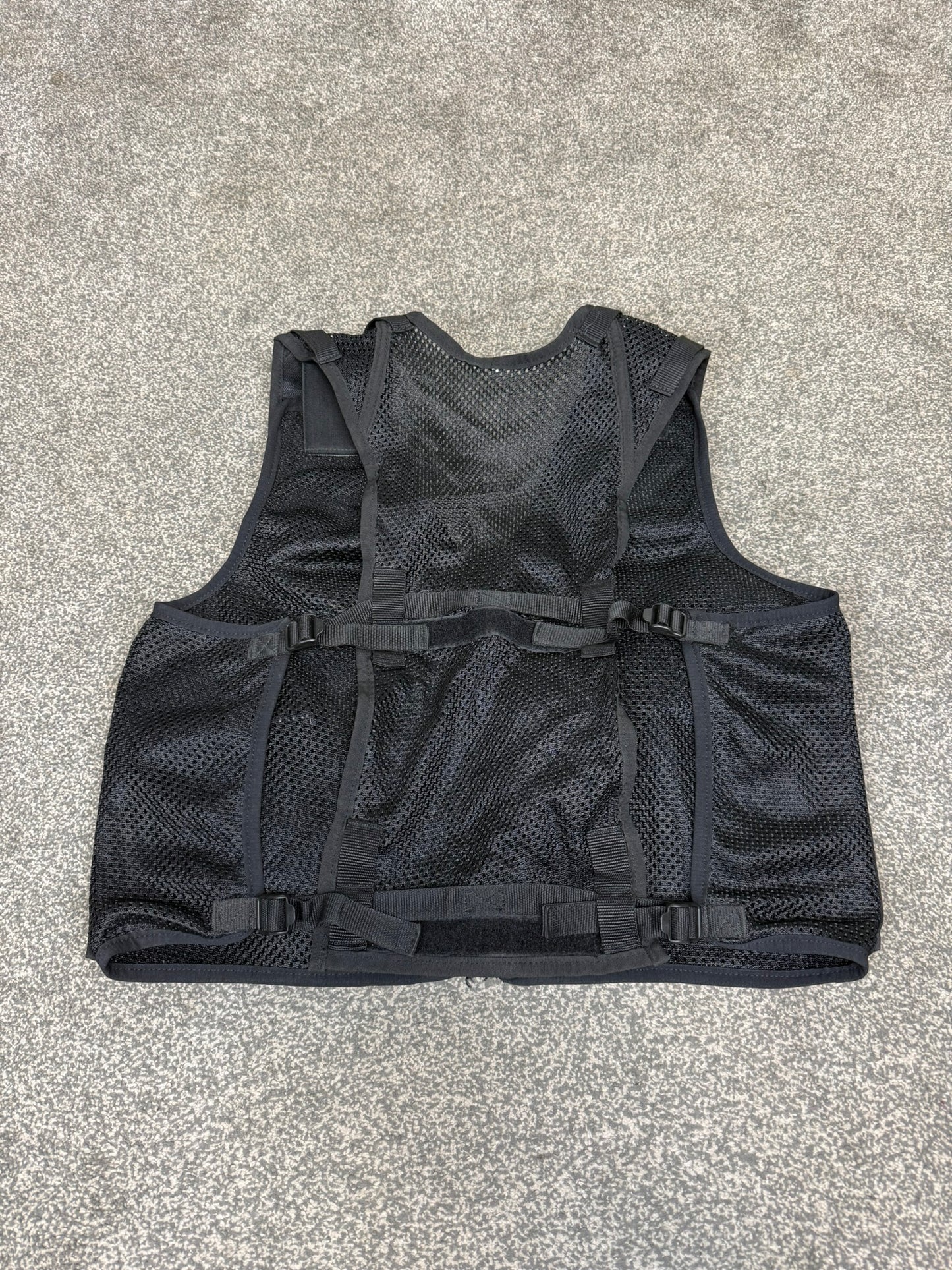Ex Police Black Utility Tac Vest LARGE Equipment Vest Security Patrol Airsoft