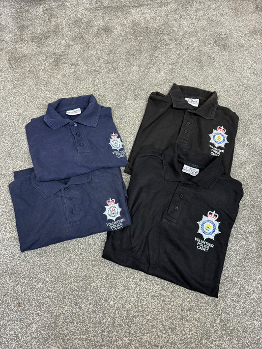 4x Volunteer Police Cadet Polo Shirts Suffolk Cambridgeshire T-shirt Job Lot