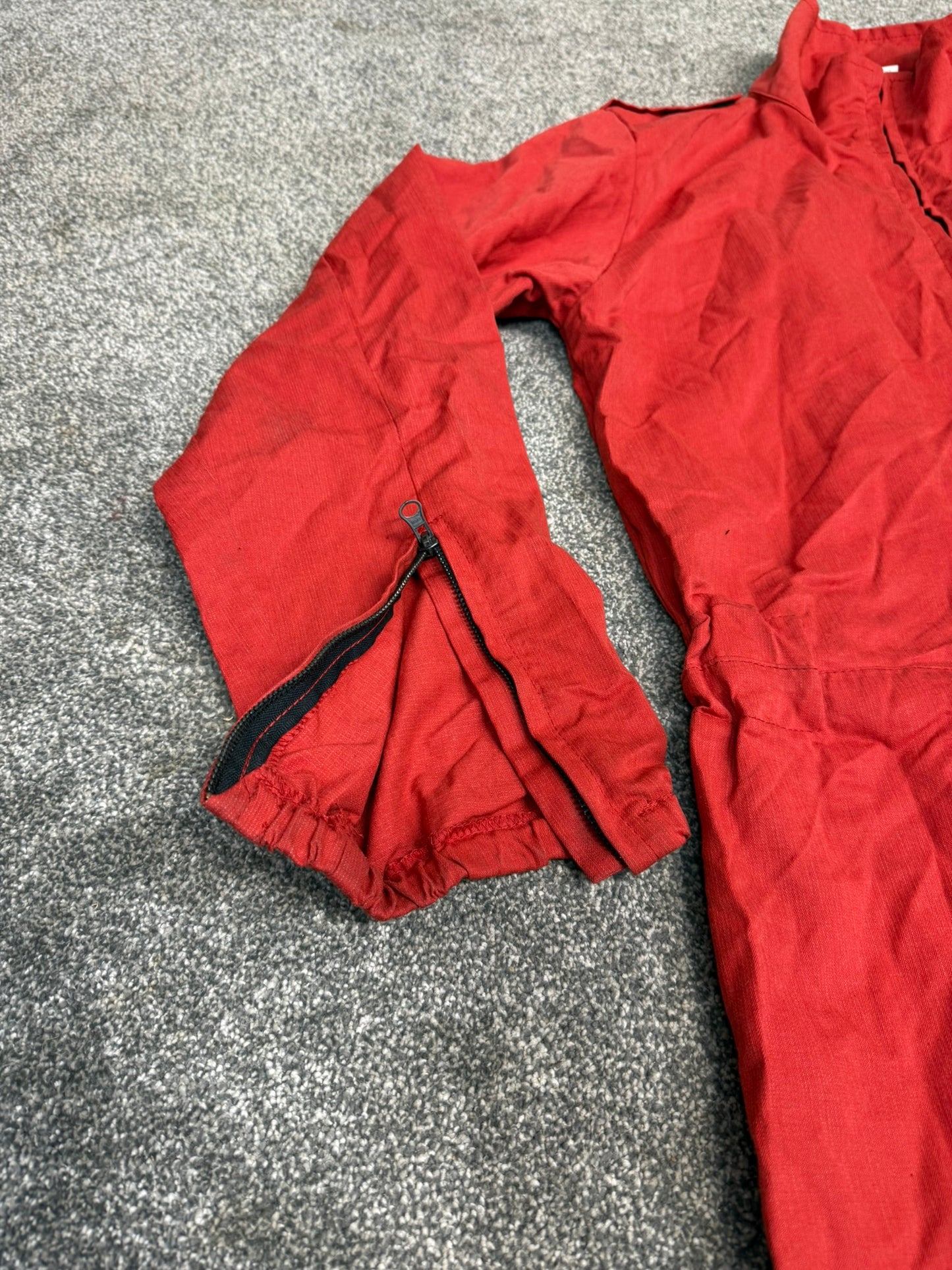 Ex Police Red Derby Unitex Coverall Riot Suit Flame Resistant Riot Overalls 42.5"