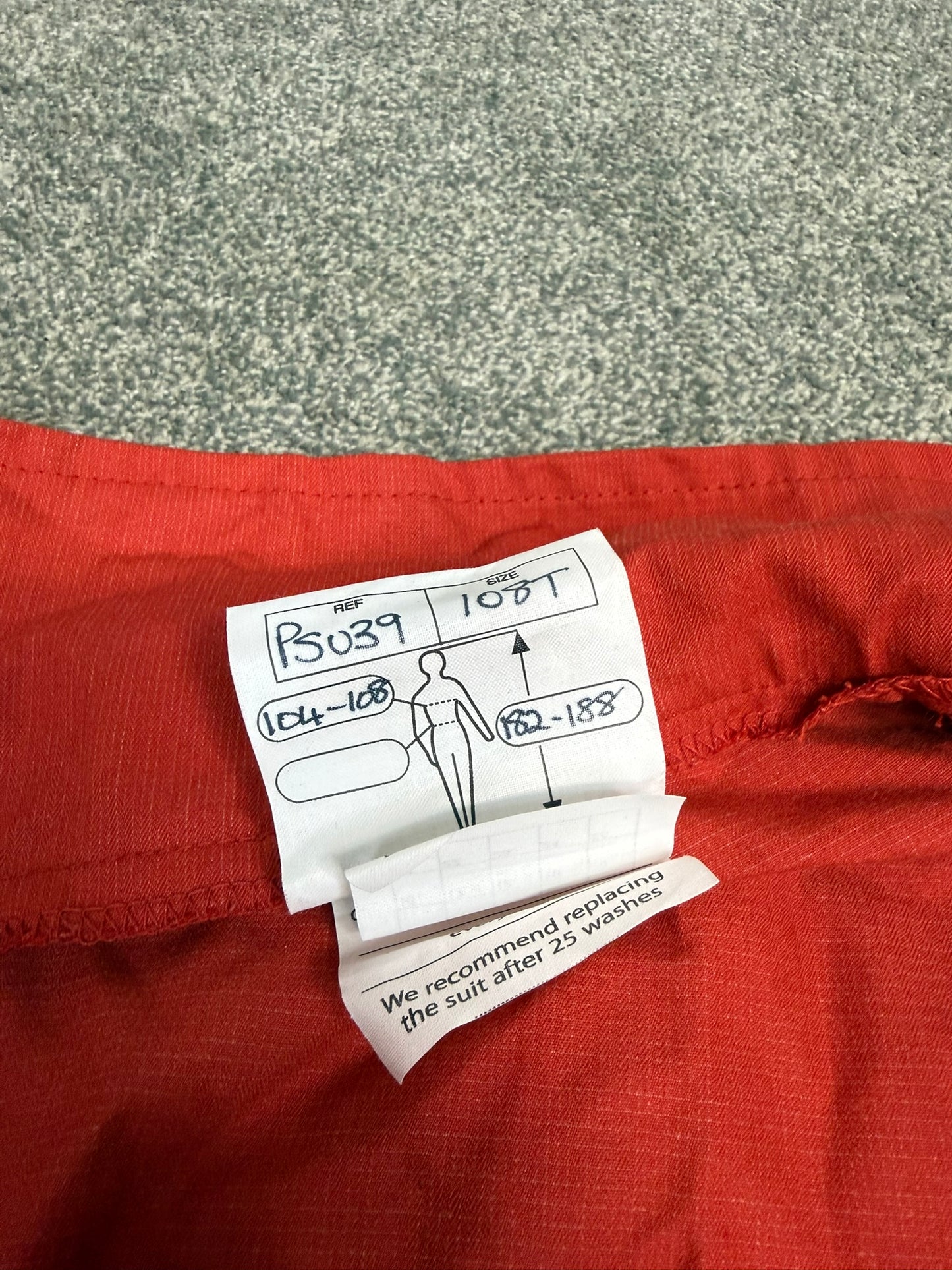Ex Police Red Derby Unitex Coverall Riot Suit Flame Resistant Riot Overalls 42.5"