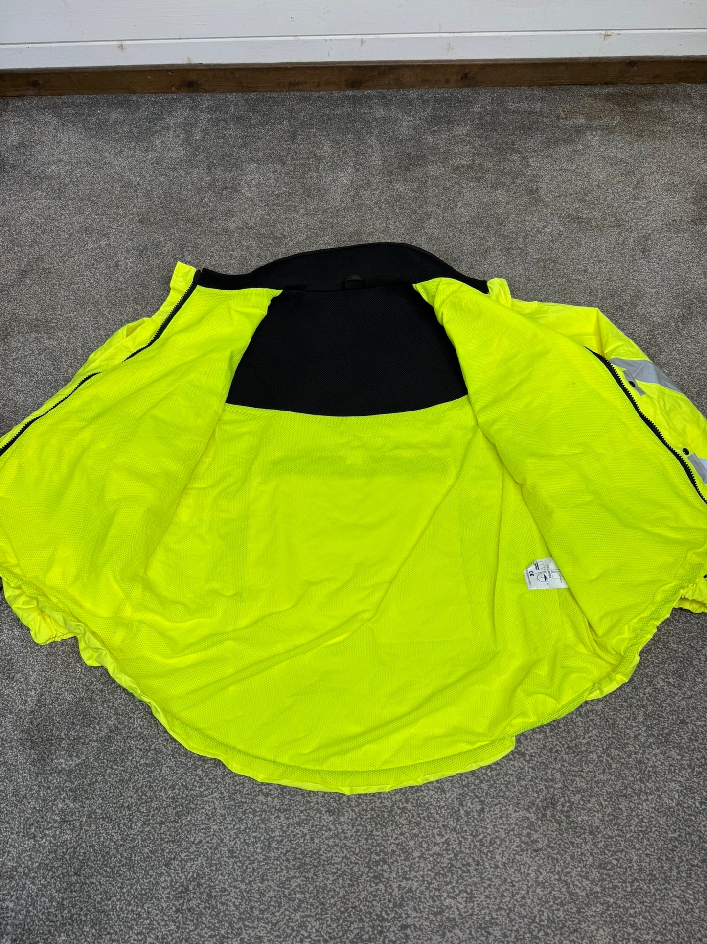 Ex Police Hi Vis Waterproof Cycling Jacket Cycle Coat Scooped Security Walking - XXL