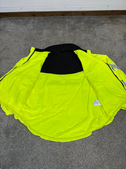 Ex Police Hi Vis Waterproof Cycling Jacket Cycle Coat Scooped Security Walking - XXL