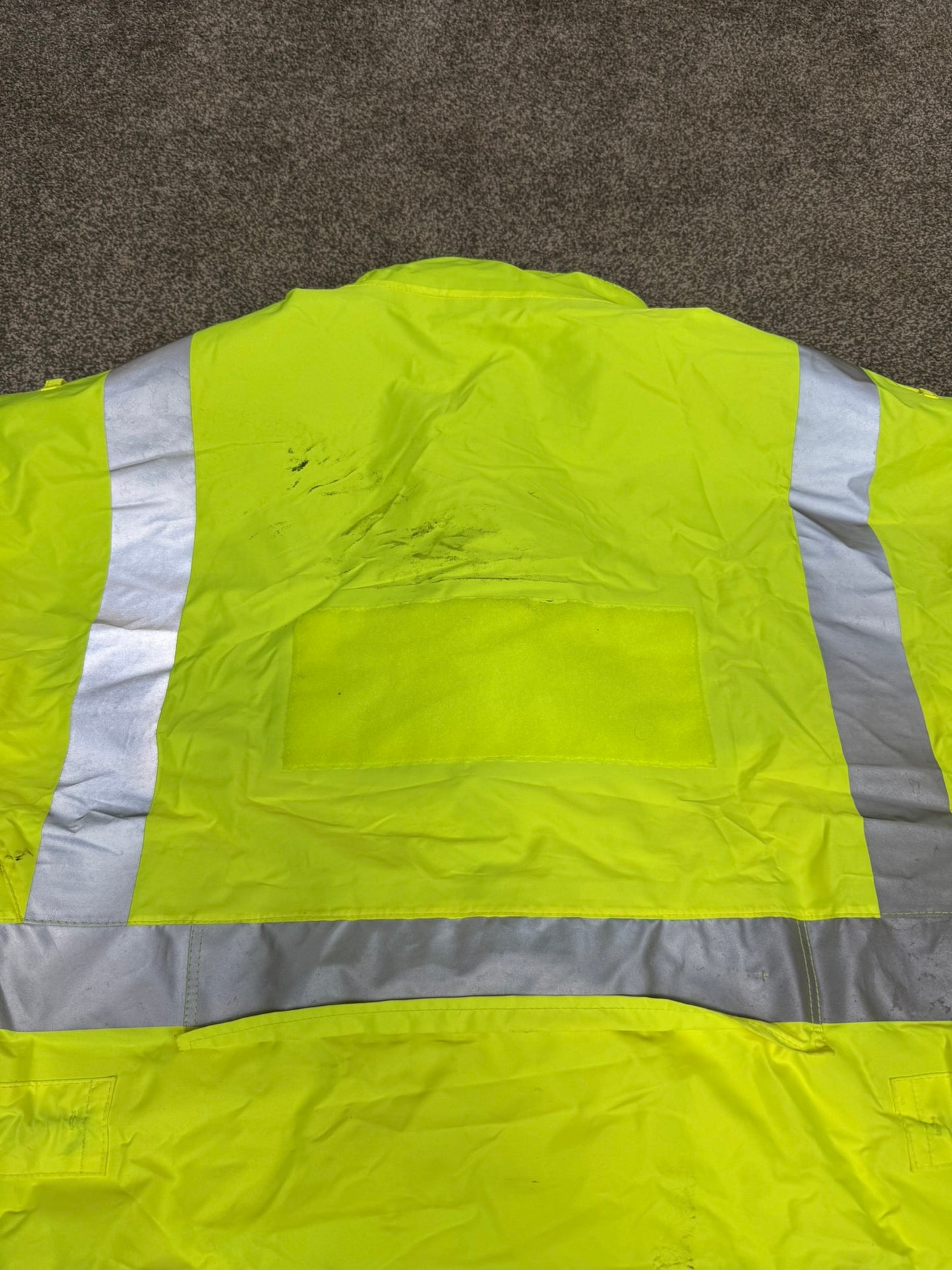Ex Police Hi Vis Waterproof Cycling Jacket Cycle Coat Scooped Security Walking - XXL