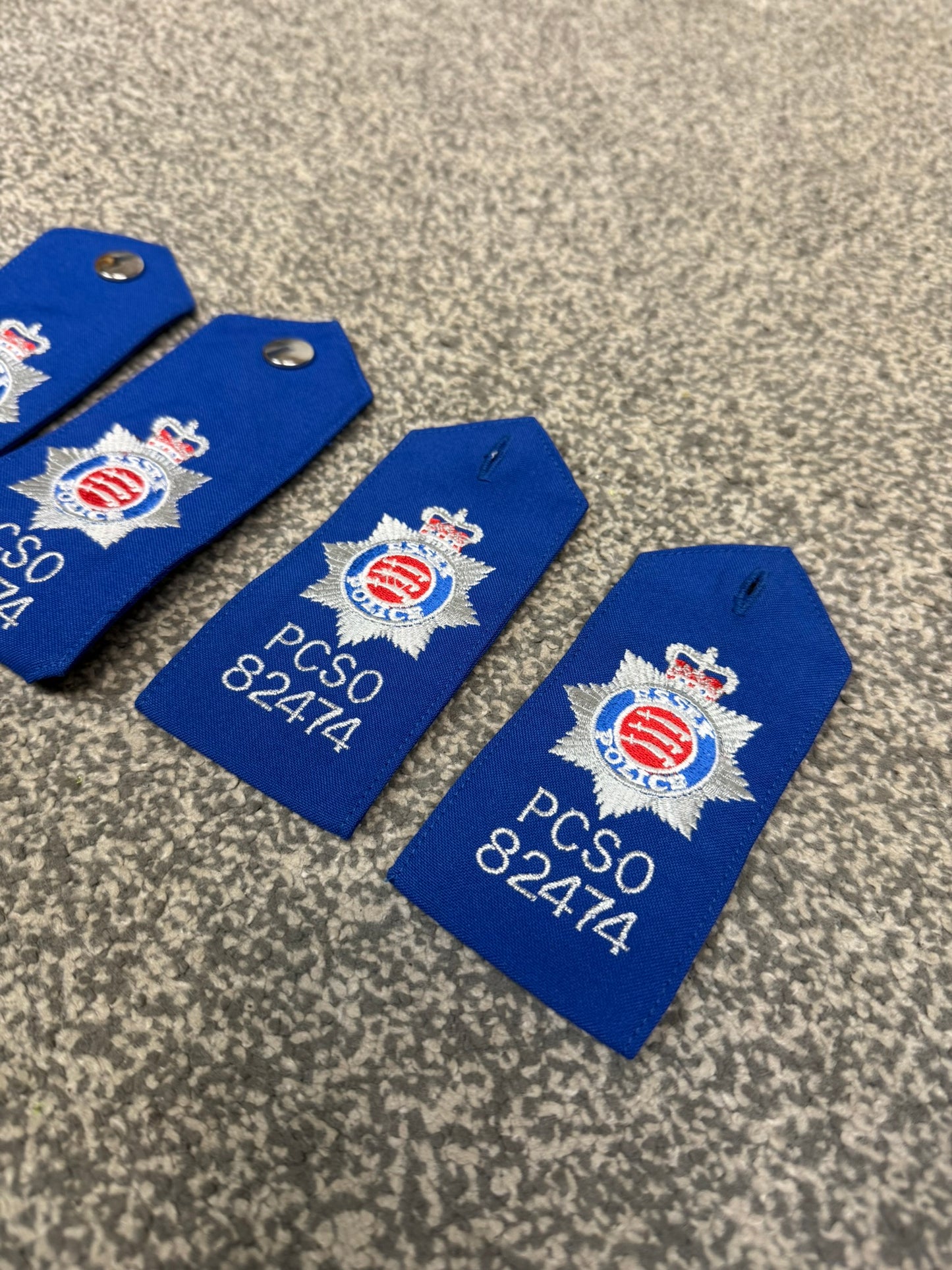 Essex Police PCSO Shoulder Epaulettes Collector Memorabilia Display - 2x Pairs!