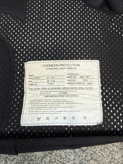 Ex Police Black Cooneen Body Armour Vest Anti Stab & Ballistic HG1A & KR1 Security - MEDIUM