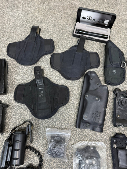 Ex Police Accessory Job Lot Holster Radio Pouches CS Spray Holders Security Lot