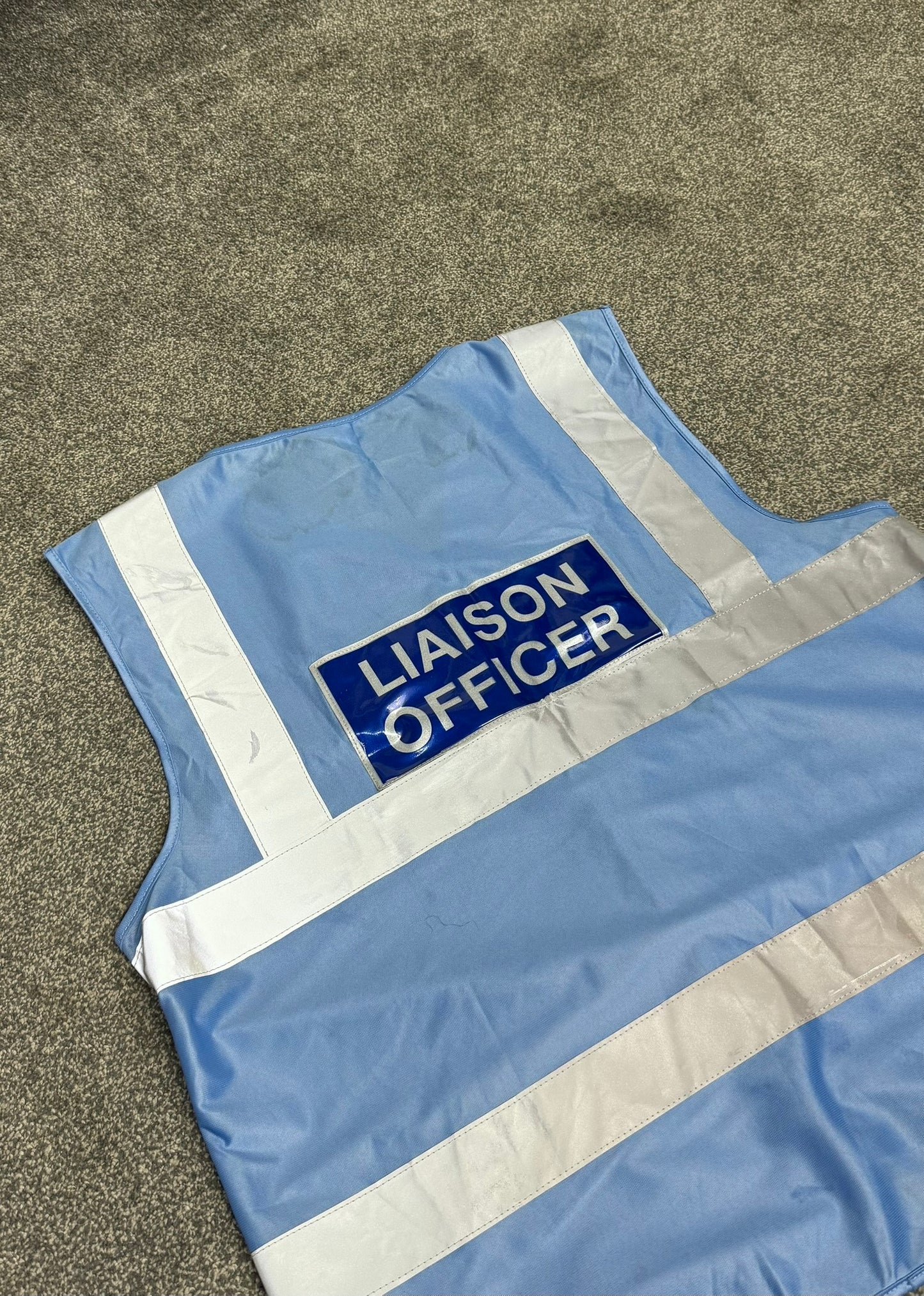 Ex Police Liaison Officer Hi-Vis Vest XL - Collector Film TV Display