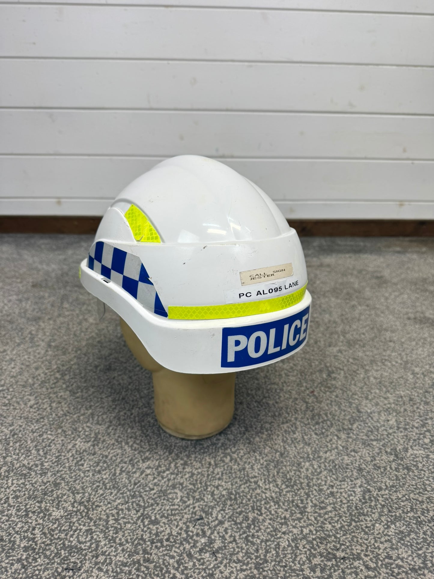 Ex Sussex Police Centurion Safety Helmet With Visor TV Film Uniform Memorabilia Display