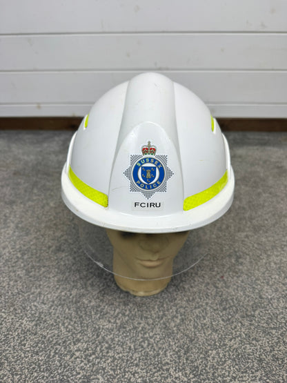 Ex Sussex Police Centurion Safety Helmet With Visor TV Film Uniform Memorabilia Display