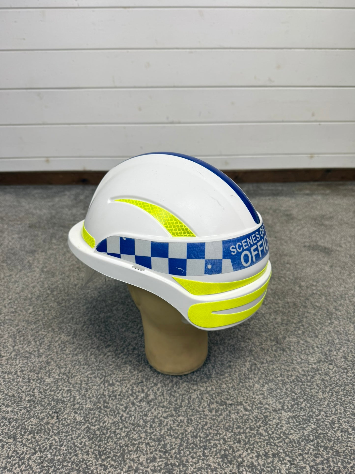 Ex Sussex Police SOCO Centurion Safety Helmet With Visor TV Film Uniform Memorabilia Display