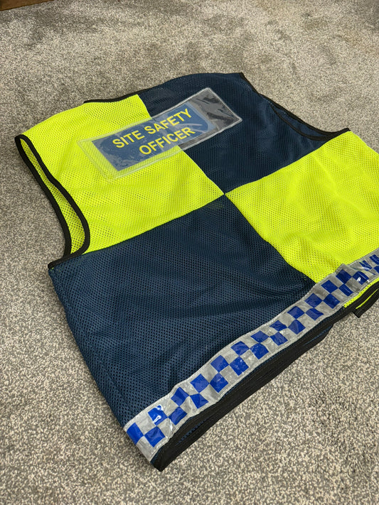 Ex Police Hi Vis Vest Site Safety Officer Public Order Riot Mesh Vest