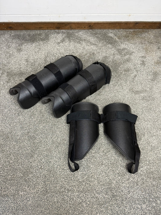 Ex Police Riot Guard Set Knee & Shin and Thigh Guards Pairs Airsoft Paintball