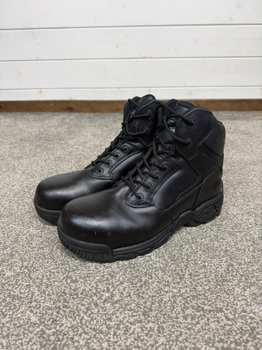 Ex Police Magnum Stealth Force 6.0 Combat Boots Black Leather UK 9 Security