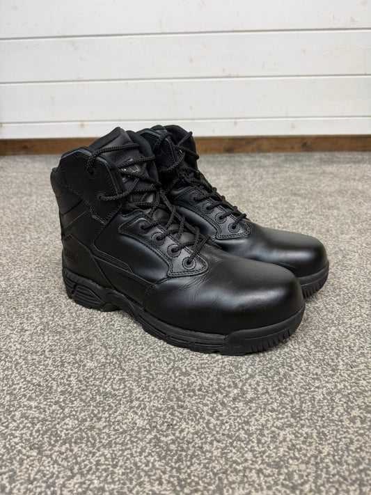 Ex Police Magnum Stealth Force 6.0 Combat Boots Black Leather UK 9 Security