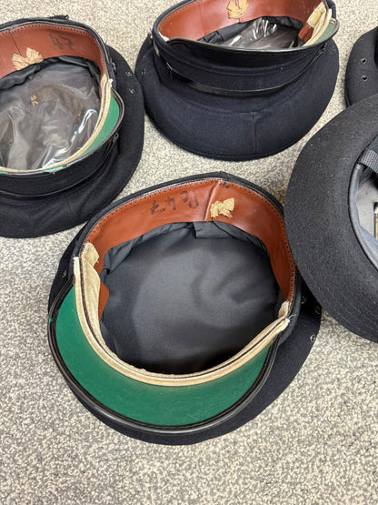 5x Ex Police Peak Cap Bowler Hat Job Lot Theatre Headwear Uniform Film Prop Lot
