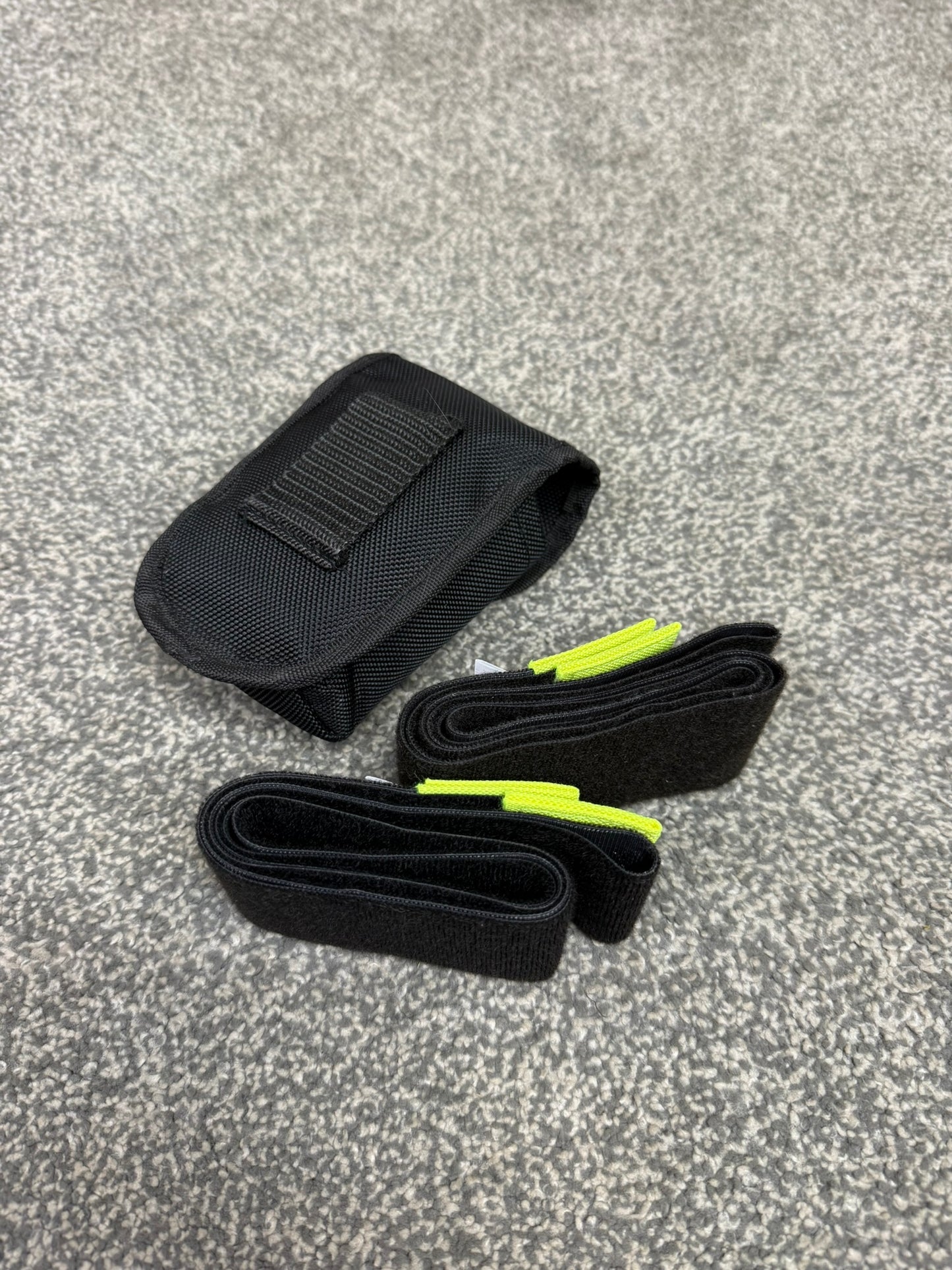 Ex Police Fast Strap Leg Restraints With Pouch Hook & Loop Handcuffs SIA Security