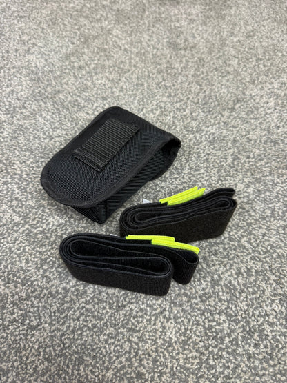 Ex Police Fast Strap Leg Restraints With Pouch Hook & Loop Handcuffs SIA Security