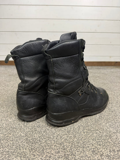 Altberg Classic Black Leather Combat Boots Size UK 10
