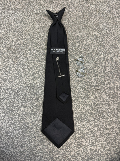 Ex Essex Police Clip On Tie & 2x Lapel Badges Collector Memorabilia Display Uniform