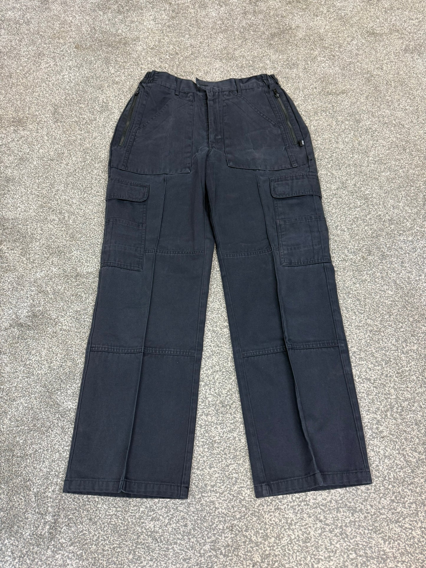 Ex Police Cargo Trousers Black Heavy Duty Work Uniform Security Patrol - Grade 1