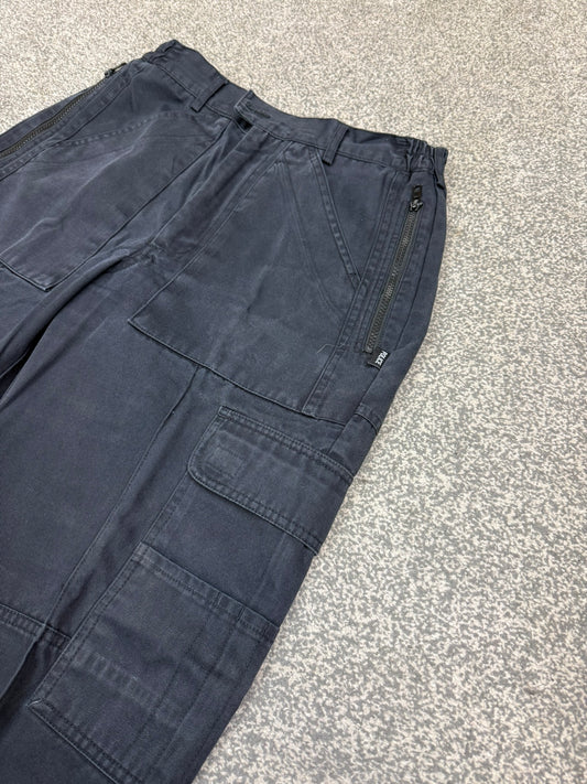 Ex Police Cargo Trousers Black Heavy Duty Work Uniform Security Patrol - Grade 1