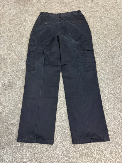 Ex Police Cargo Trousers Black Heavy Duty Work Uniform Security Patrol - Grade 1