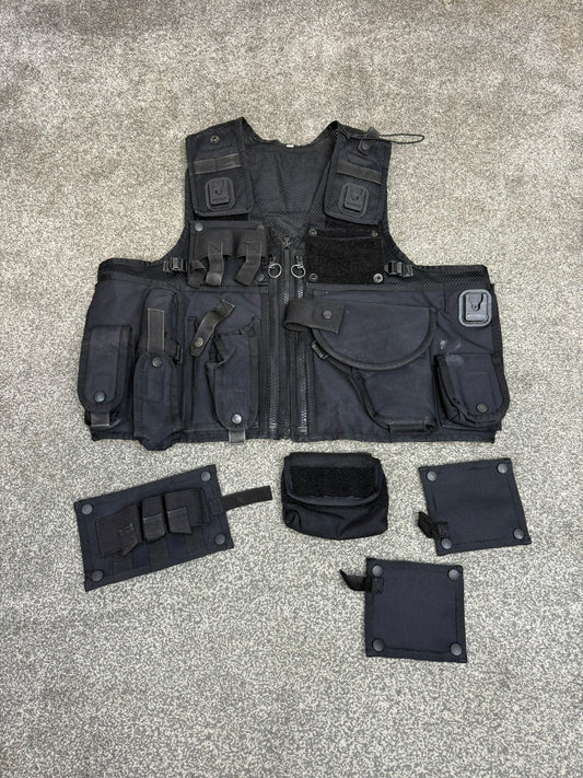 Ex Police Black Arktis Firearms Vest With Modular Panels Utility Tac Vest