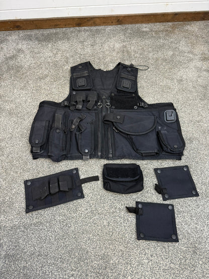 Ex Police Black Arktis Firearms Vest With Modular Panels Utility Tac Vest
