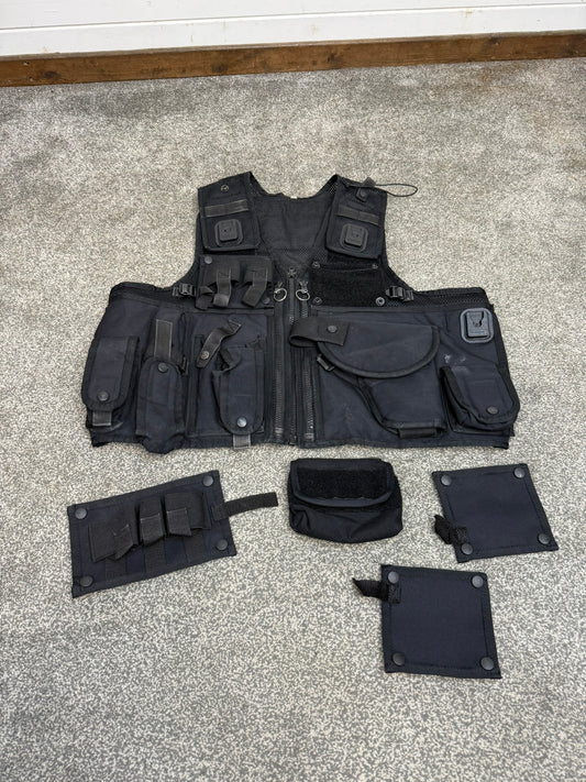 Ex Police Black Arktis Firearms Vest With Modular Panels Utility Tac Vest