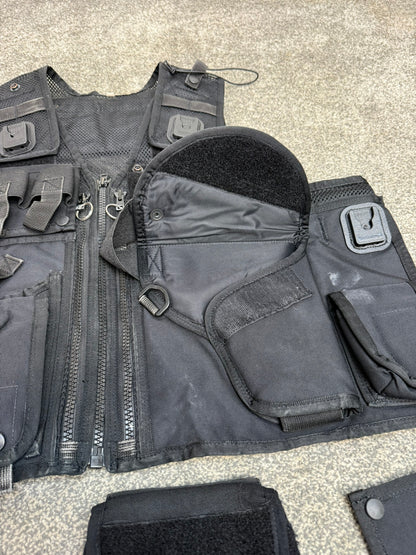 Ex Police Black Arktis Firearms Vest With Modular Panels Utility Tac Vest