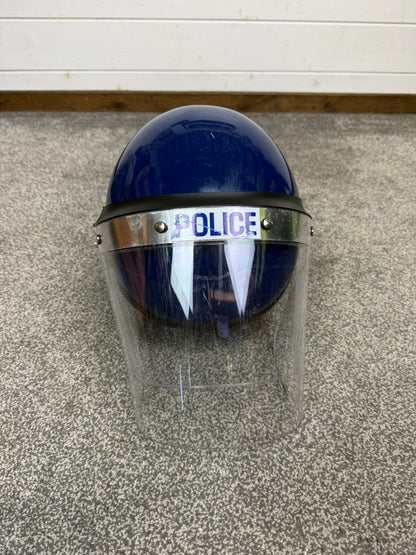 Ex Police Defender Riot Helmet Hood & Bag TV Film Collectable Display 58-59cm