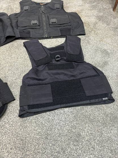 4x Ex Police Body Armour Cover Vest Job Lot Overt & Covert Security Film TV