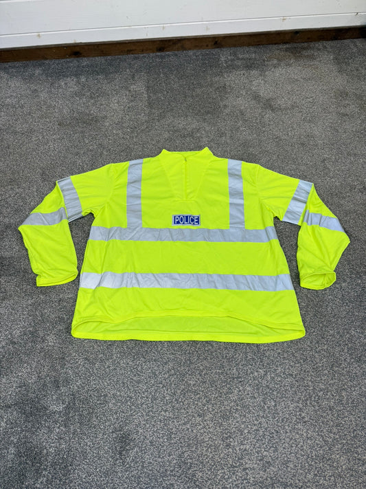 Ex Police Hi Vis Lightweight Cycling Shirt BADGED Long Sleeve - X Large