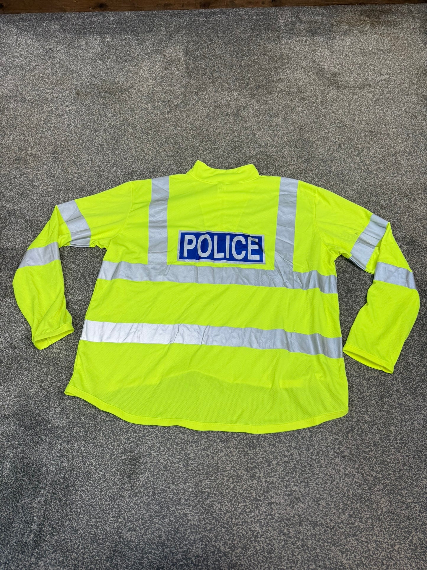 Ex Police Hi Vis Lightweight Cycling Shirt BADGED Long Sleeve - X Large