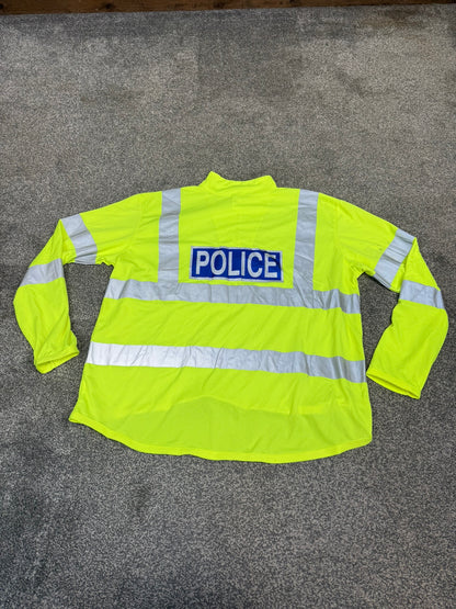 Ex Police Hi Vis Lightweight Cycling Shirt BADGED Long Sleeve - X Large