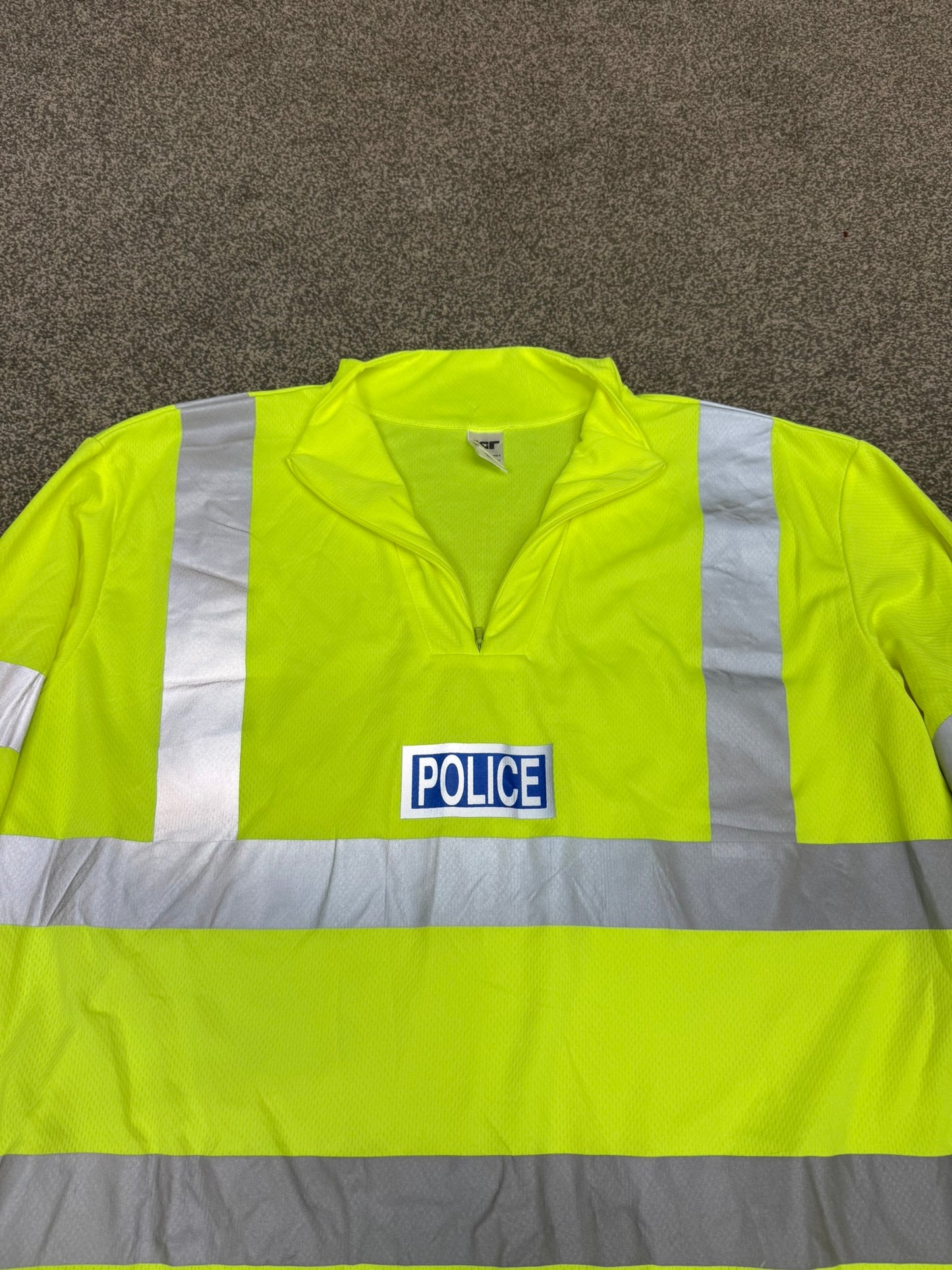Ex Police Hi Vis Lightweight Cycling Shirt BADGED Long Sleeve - X Large