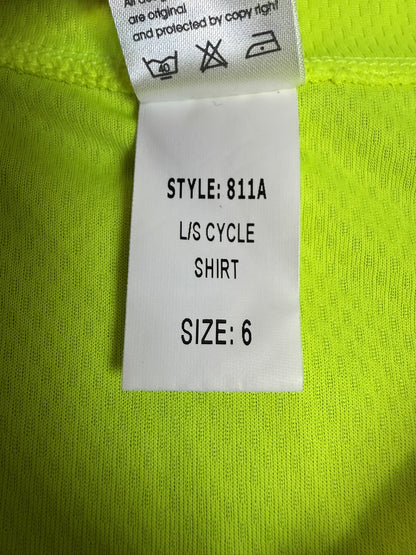 Ex Police Hi Vis Lightweight Cycling Shirt BADGED Long Sleeve - X Large