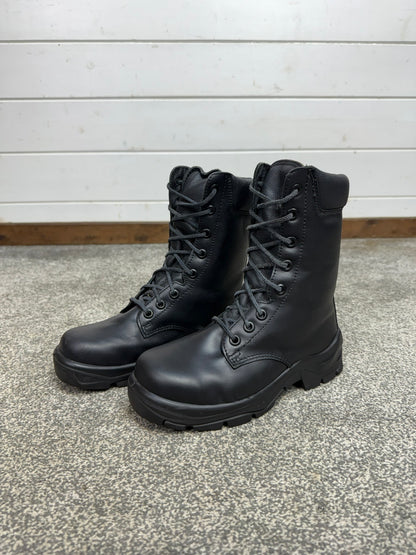 Ex Police Black Leather Boots Bata Industrials Safety Steel Toe UK4