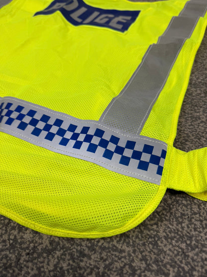 Ex Police Hi Vis Mesh Tabard Bib Vest BADGED TV Film Uniform Display
