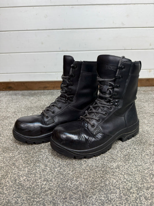 Ex Police Magnum Elite Shield Combat Boots Black Leather UK 6.5 Security