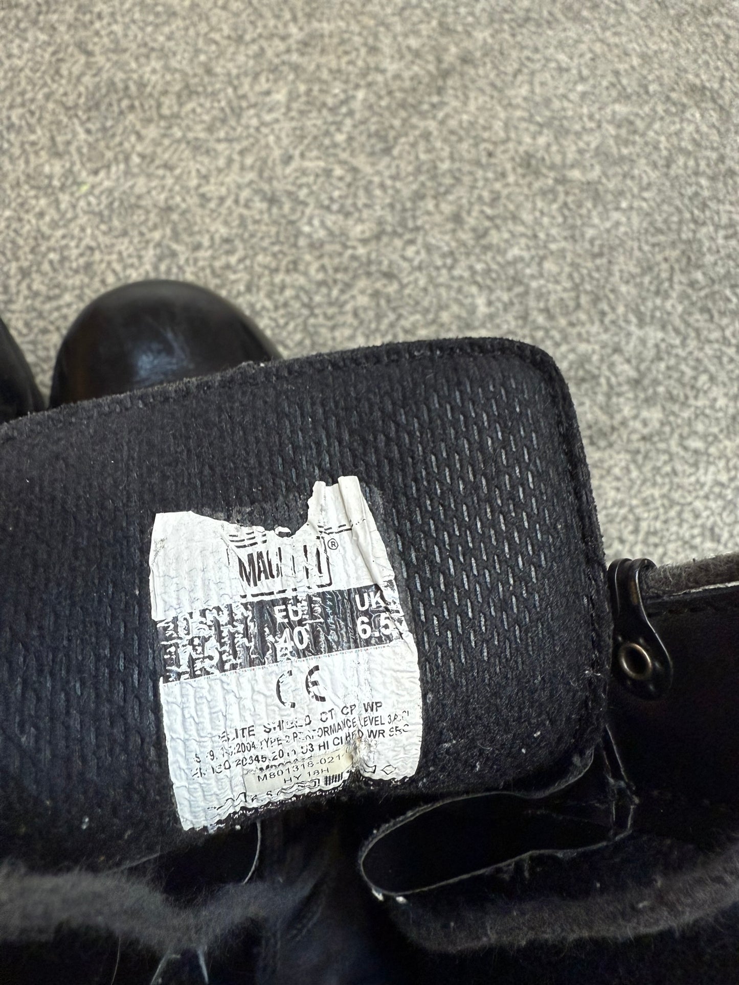 Ex Police Magnum Elite Shield Combat Boots Black Leather UK 6.5 Security