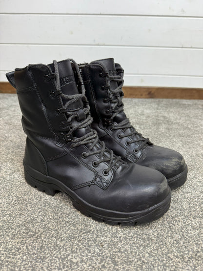 Ex Police Magnum Elite Shield Combat Boots Black Leather UK 6 Security