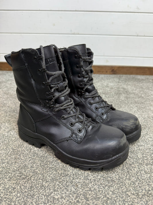 Ex Police Magnum Elite Shield Combat Boots Black Leather UK 6 Security