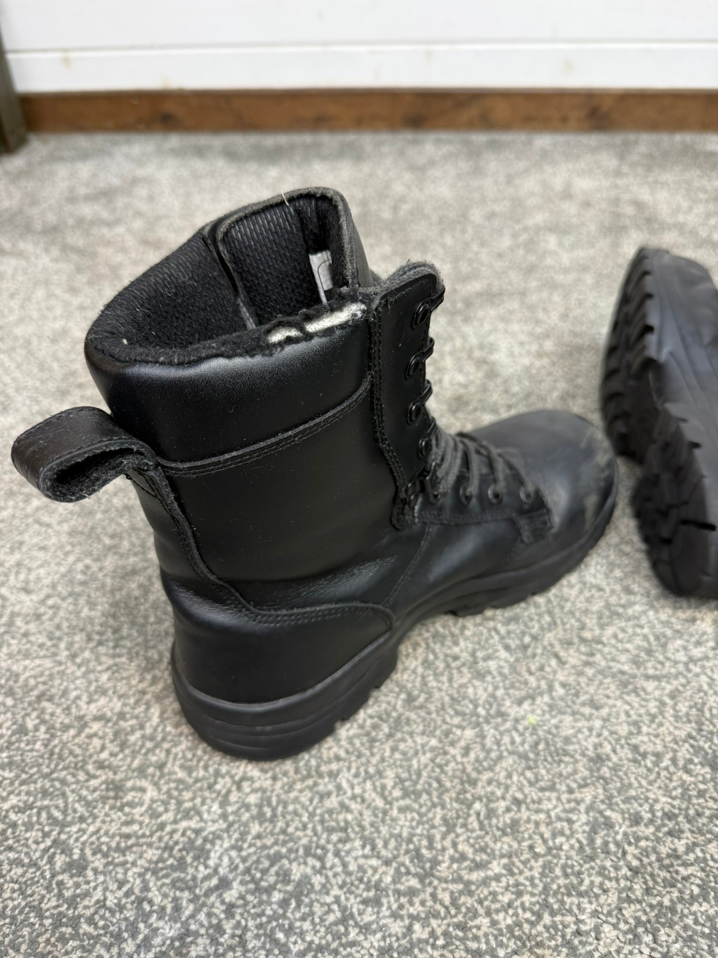 Ex Police Magnum Elite Shield Combat Boots Black Leather UK 6 Security