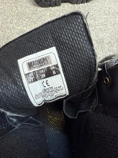Ex Police Magnum Elite Shield Combat Boots Black Leather UK 6 Security