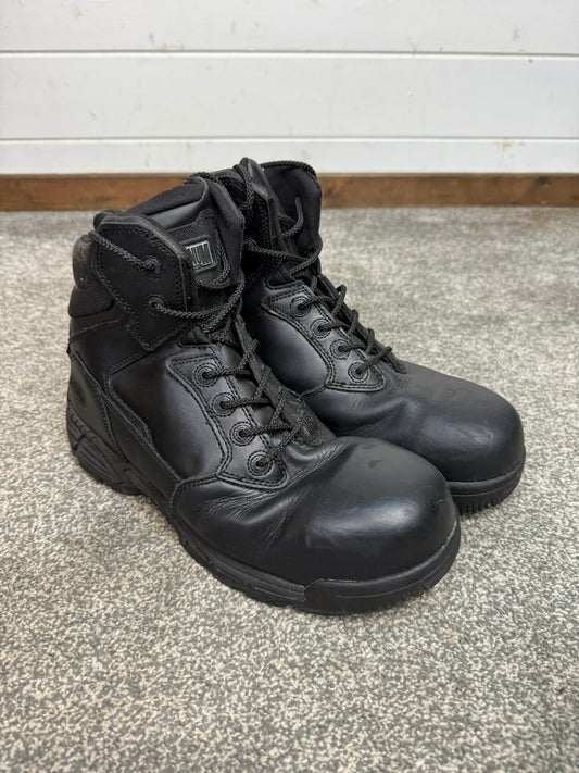 Ex Police Magnum Stealth Force 6.0 Combat Boots Black Leather UK 9 Security