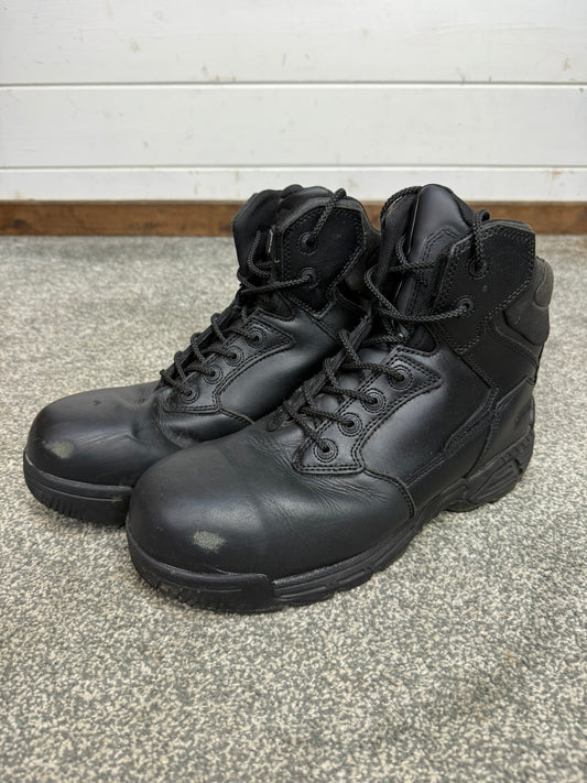 Ex Police Magnum Stealth Force 6.0 Combat Boots Black Leather UK 9 Security