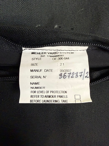 Ex Police Mehler Body Armour Vest COVER Black Security TV Film Uniform