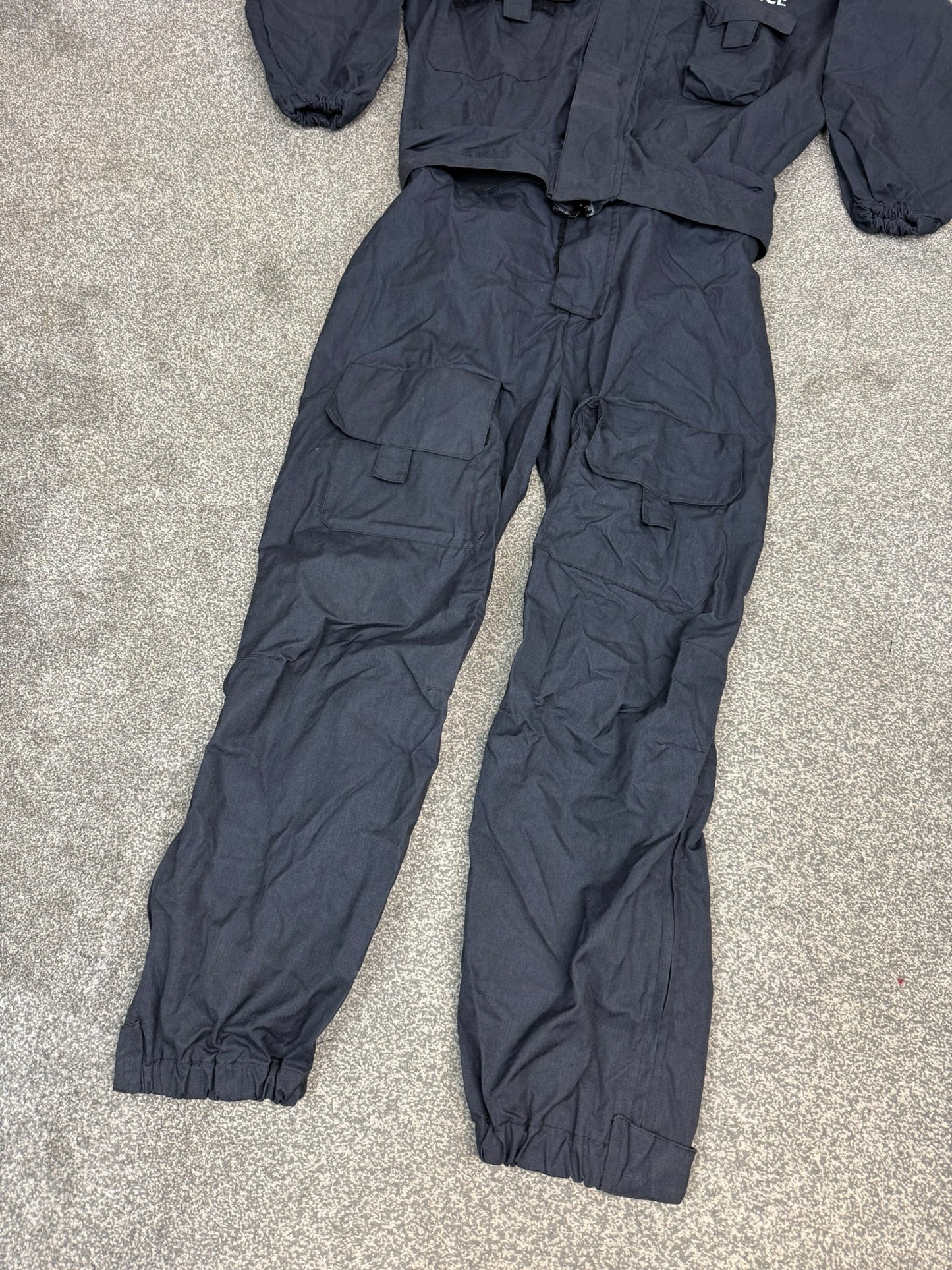 Ex Police 2 Piece Coverall PSU Flame Retardant Riot Suit LARGE - Badged