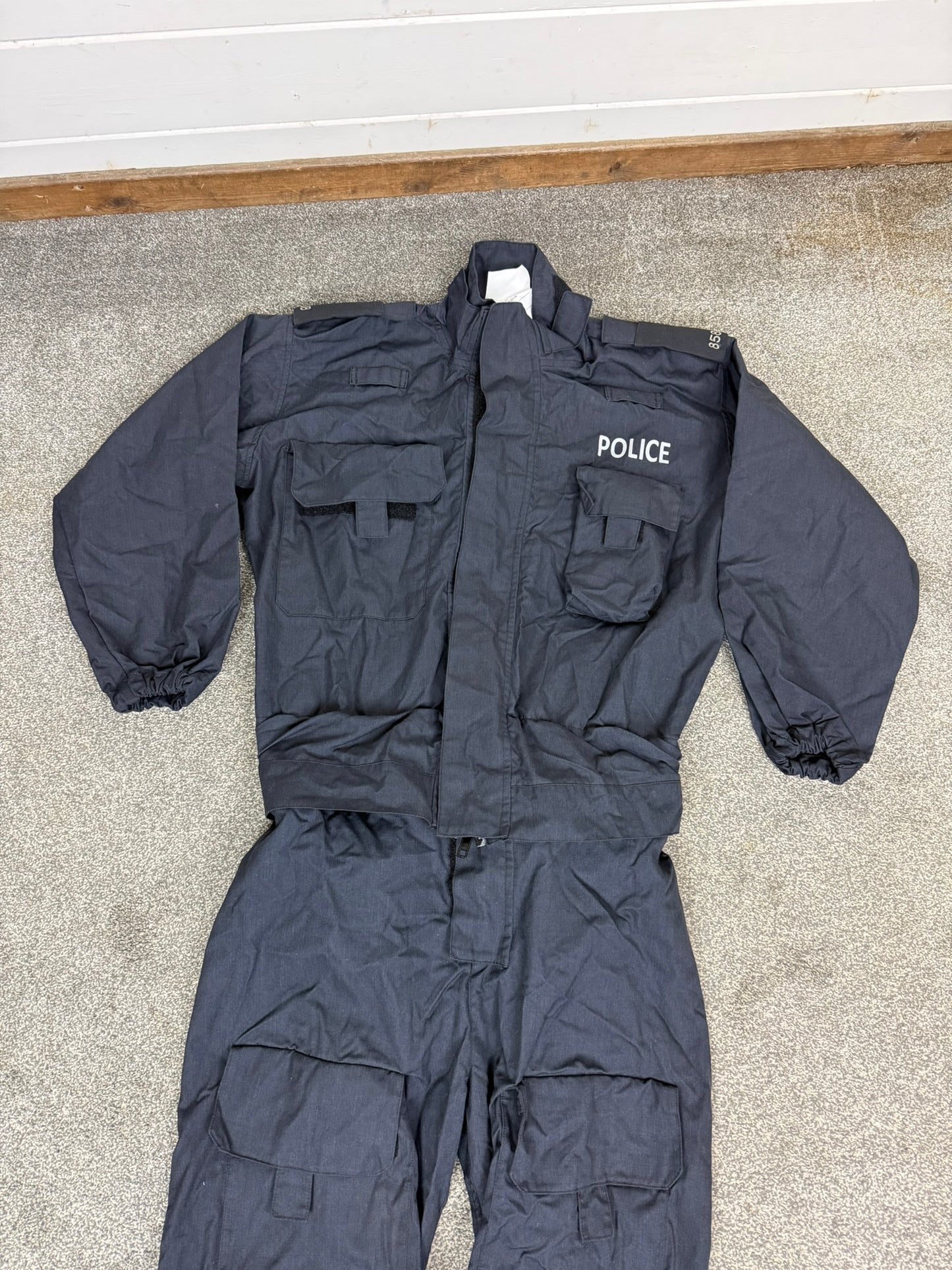 Ex Police 2 Piece Coverall PSU Flame Retardant Riot Suit LARGE - Badged